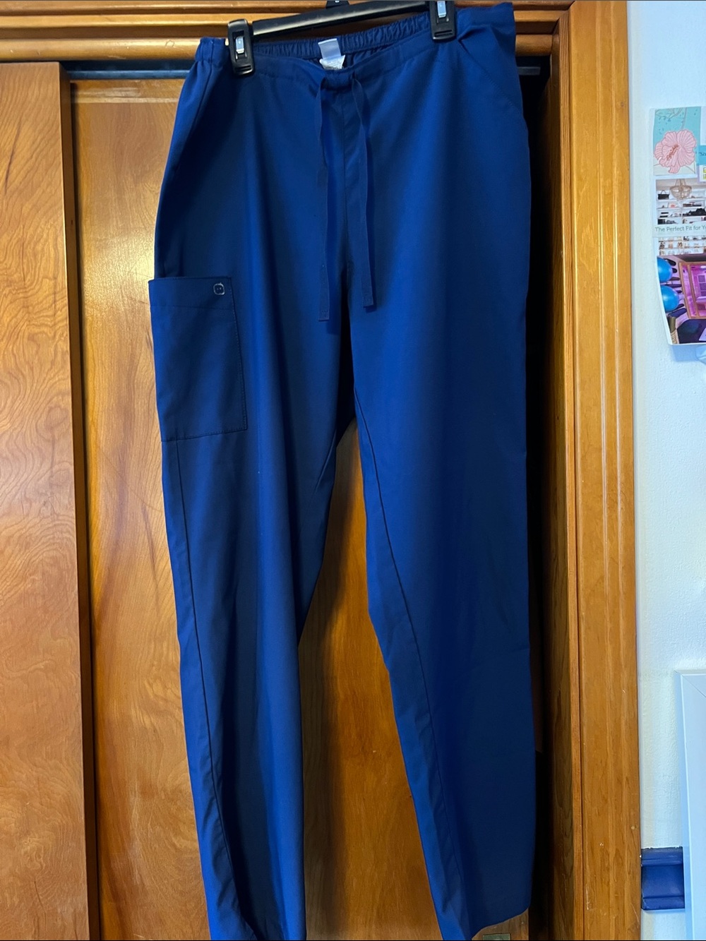 Deep Blue Drawstring Scrub Pants